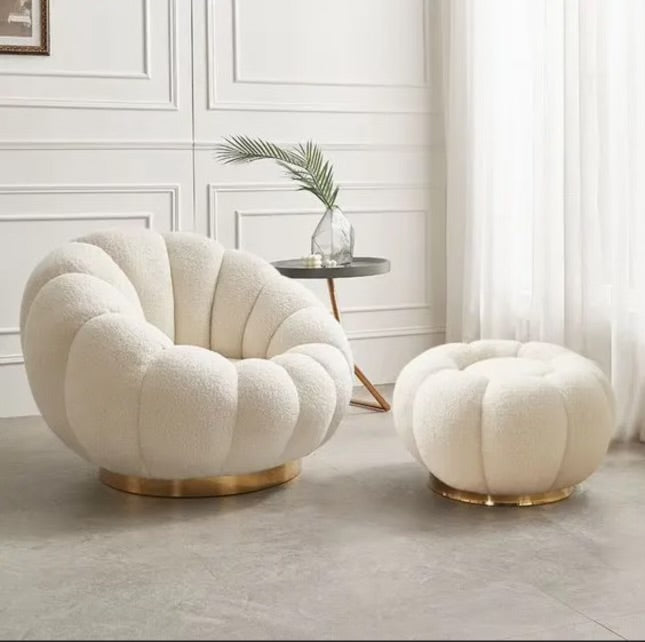 Carillo Pumpkin Chair With Footstool