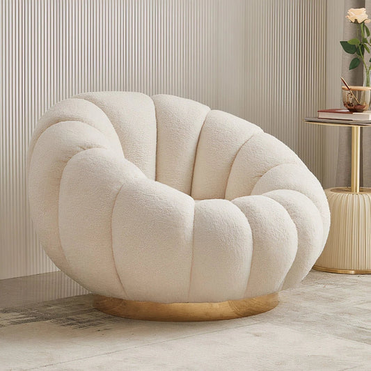CARILLO PUMPKIN CHAIR WITH FOOTSTOOL - HS FURNITURE DESIGN